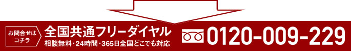 お問い合わせはこちら。全国共通フリーダイヤル 0120-135-007